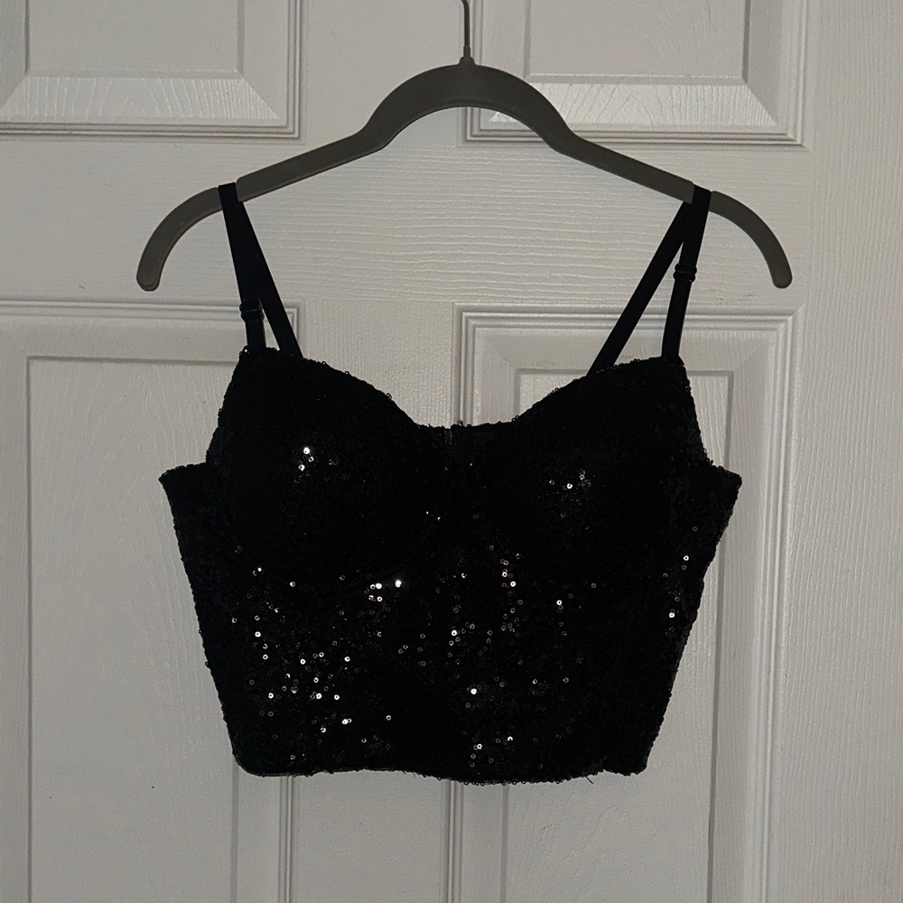 Windsor Midnight Sequin Bustier